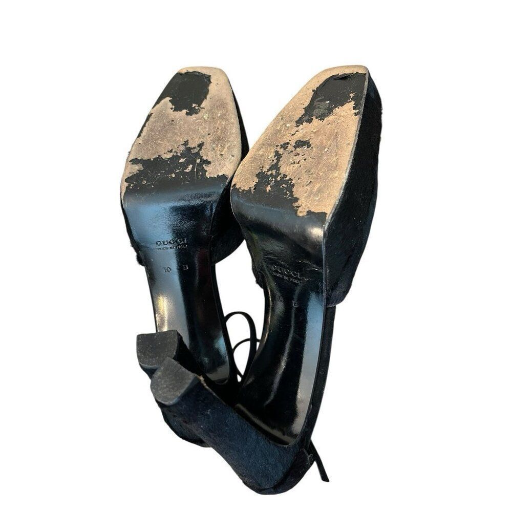 Gucci Black Platform Ankle-Strap Pumps - Picture 10 of 14